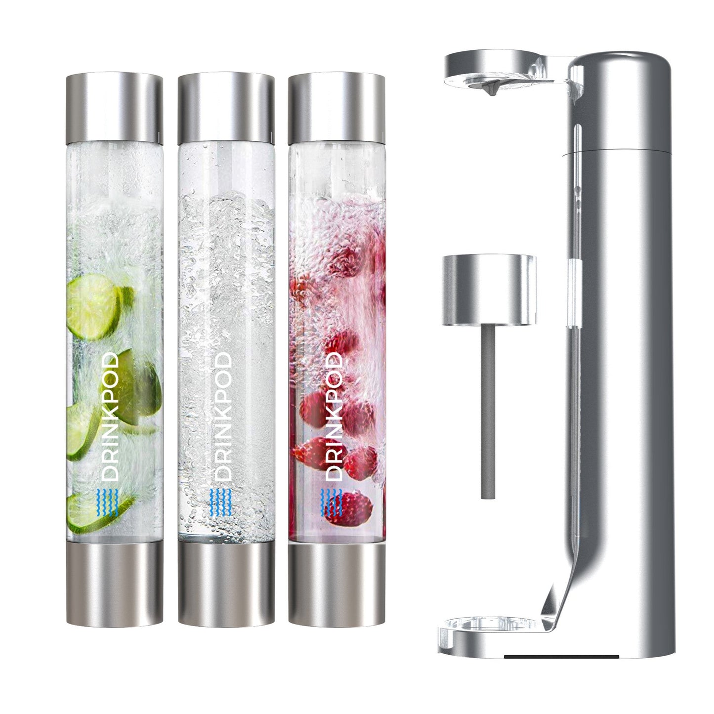 FIZZPod Soda Machine - Make Homemade Sparkling Water, Juice, Tea and Cocktail Drinks with Fruits & Candy-10