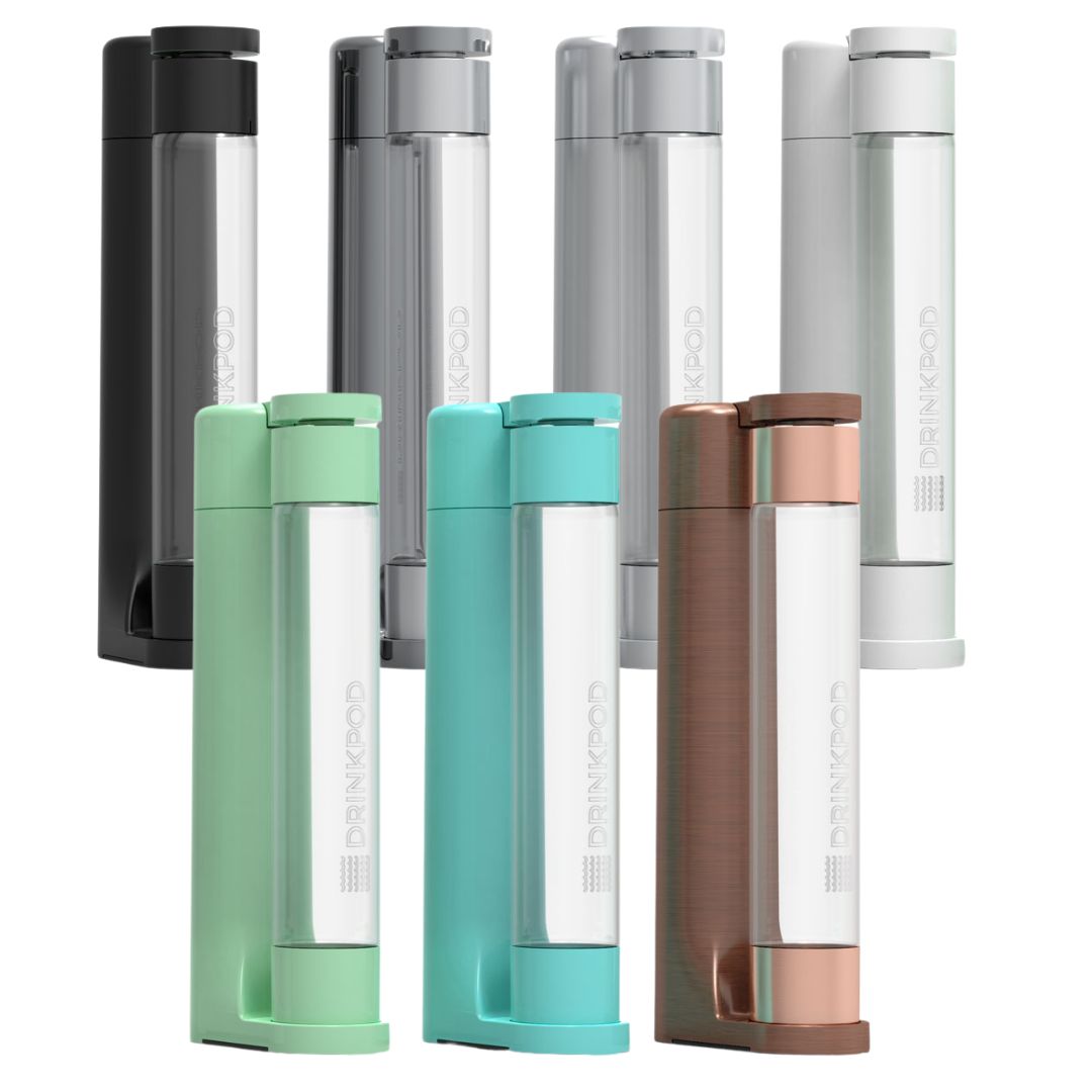 FIZZPod Soda Machine - Make Homemade Sparkling Water, Juice, Tea and Cocktail Drinks with Fruits & Candy-0