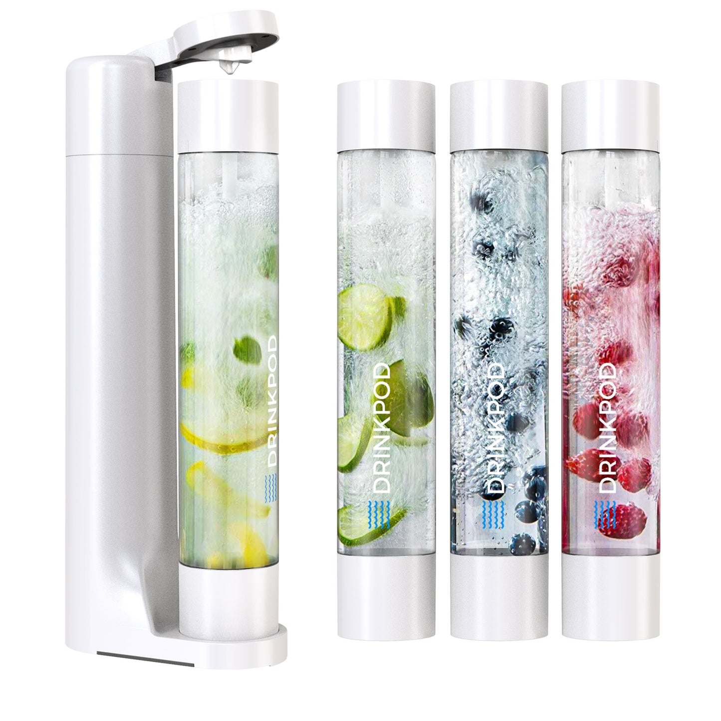 FIZZPod Soda Machine - Make Homemade Sparkling Water, Juice, Tea and Cocktail Drinks with Fruits & Candy-5